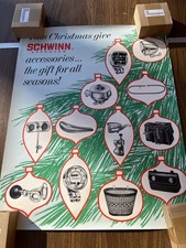 Vintage Original Schwinn Christmas Promotional Advertising Poster accessories picture