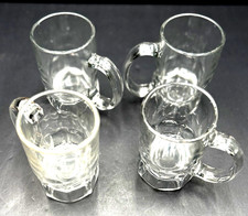 Vintage Federal Glass Mini Beer Mug Shot Glasses Set 4 Manganese UV 365nm picture