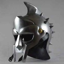 Medieval Maximus Gladiator Helmet Wearable Solid Metal Roman Helmet  picture