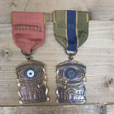 1956 American Legion 38th National Convention DELEGATE Guest Badges Los Angeles picture