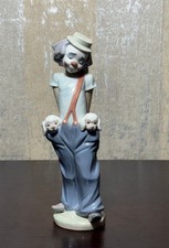 Lladro Little Pals #7600 Clown with Puppies  Collector  Society 1985 No Box picture