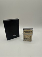 Vintage 1991 Scrimshaw Statue Liberty Double Sided Zippo NEW Mint Condition picture