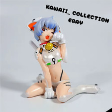 🐱💙 EVA Cat Ears Rei Ayanami Kawaii Sitting Figure 💙🐱 picture
