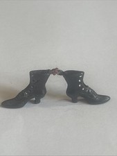 SET OF 2 VINTAGE 2 IN 1 SHOE POLISH ADVERTISING NECKLACE PENDANT CHARM BOOT 4360 picture