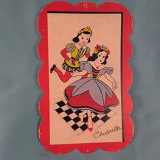 Vintage c. 1940s–1950s Cinderella Gift-A-Gram Birthday Wall Hanging Card picture