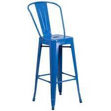 Flash Furniture Commercial Grade 30 High Blue Metal Indoor-Outdoor Barstool picture