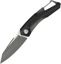 Kershaw Reverb Framelock Gray Black Folding Knife Built In Carabiner Clip 1220 picture