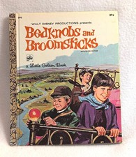 Vtg 1971 Bedknobs and Broomsticks Little Golden Book D93 Disney Angela Lansbury picture