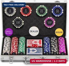 300PCS Chips Professional Poker Chip Set with Aluminum Case, 11.5 Gram Composite picture