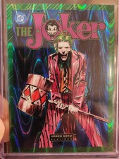 RARE COLOR MATCH Upper Deck Platinum DC The Joker Cover Variant Green Wave 17/50 picture