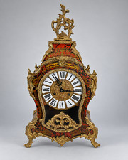 French Napoleon III Style Boulle Marquetry Gilt-Metal Mantel Clock picture