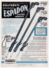Espadon Spear Gun Vintage Print Ad 1955  Healthways California #0569 picture