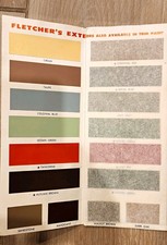 Vtg 1950s Fletchers Milford Paint Works NH Swatch Brochure Color Chart Tangerine picture