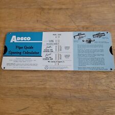 VTG 1963 ADSCO SLIDE CALCULATOR ANCHOR THRUST & PIPE GUIDE SPACING ADVERTISING  picture