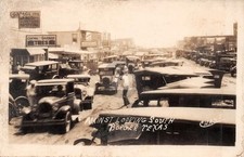 Borger TX Texas Main Street Looking South RPPC Photo Postcard COPY picture