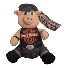 Vintage NWT 1993 Harley Davidson Play by Play Biker Hog Plush Pig Ships Now picture