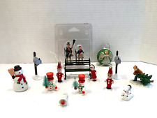 Christmas Village Figurines Lemax O'Well Lot & Misc. picture