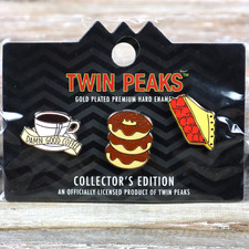 Twin Peaks 3 Pin Set Collector's Edition Gold Plated Premium Enamel 2017 Sealed picture