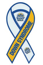 Magnetic Bumper Sticker - Down Syndrome (Down's) - Ribbon Shaped Support Magnet picture