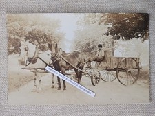 1920s RPPC of GUS MARCIA with DUMP WAGON at MOUNTAIN FARMS in WEST HARTFORD CT picture