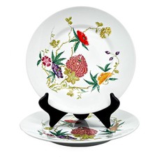 Raynaud Ceralene Dioraflor Mioraflor Limoges Dinner Plates 10.75 in Set of 2 picture