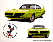  1970 Plymouth Superbird Road Runner 440 Lithograph  picture