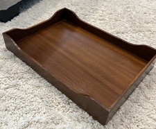Nucraft Furniture Co Grand Rapids Michigan Letter Business Wooden Tray Vintage picture