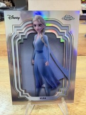 Topps 2024 Chrome Disney Elsa Refractor Card picture