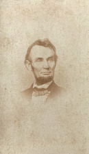 Antique 1864 Abraham Lincoln CDV Photo Ostendorf O-92 Civil War SJ & CW Hallett picture