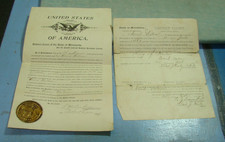1886 Renounce King of  Sweden & 1902 Citinzenship Doc Minnesota Immigration Rec picture