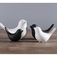 2 Ceramic Birds Figurines For Home Decoration & Gifting  Statue Multicolor Pair picture