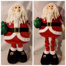 Santa Claus Door Greeter Standing Adjustable Stretch Legs Plush Figure 20''-24'' picture