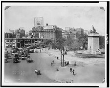 Photo:Columbus Circle New York City NY 1921 Traffic Cars Monument picture