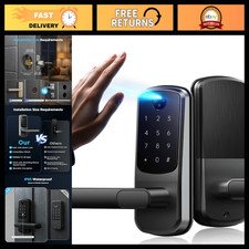 Camcamp Palm Vein Smart Lock, Keyless Entry Door Lock with Handle, Smart Door Lo picture