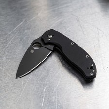 Spyderco C122GBBKPS  Tenacious Knife Black Combo Edge Blade Black G-10 Handle picture