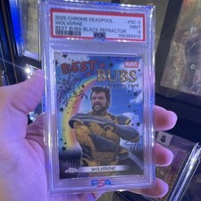 Topps 2025 Chrome Wolverine Best Bubs Black Refractor NC-2 PSA 9 07/10 picture
