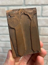 Antique Men's Silk Ties Letterpress Printing Block Plate Haberdashery Clothes picture