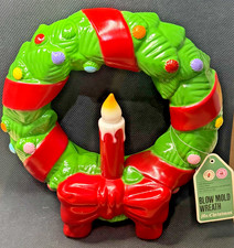Mr. Christmas 12” Light Up Blow Mold Wreath Vintage Style Christmas Decor NEW picture