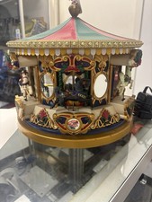 Vtg 1994 Mr Christmas  carousel  holiday  merry go round  rolling sounds  lights picture