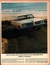 Pontiac Tempest Convertible Beach Car Ad 1964 GM Magazine Print General Motors picture
