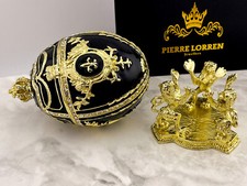 Mourning EGG Faberge trinket box Condolence Sympathy Memorial Pure Gold decor picture