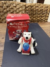 Vintage Cola-Cola Bubble Blowing Polar Bear by Kurt S. Adler Ornament Decoration picture