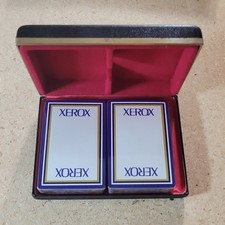 Xerox Advertising Vintage Pre-1970 Playing Cards Double Deck Set in Case picture