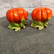 Antique Royal Bayreuth Tomato Salt And Pepper Shakers With Leafy Bottoms  picture