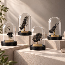 Trilobite - Fossils, Bell Jar Display Arthropods - Museum-Quality x4. picture