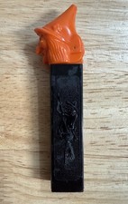 RARE Vintage 1957 Pez Dispenser Witch Orange Black No Feet Made In Austria READ picture
