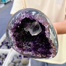4.92LB Natural amethyst Dinosaur egg Quartz Crystal specimen healing picture