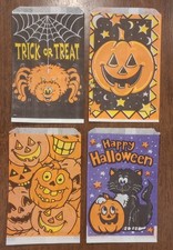 Four vintage Halloween treat bags, Fun World, mint picture