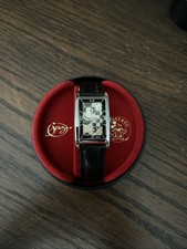 RARE JAZ Disney Mickey Mouse Checkered Watch with Black Strap & Owners Guide picture