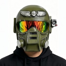 Warhammer 40k Imperial Guard Helmet Game Cosplay Full Head Mask Prop Replica picture